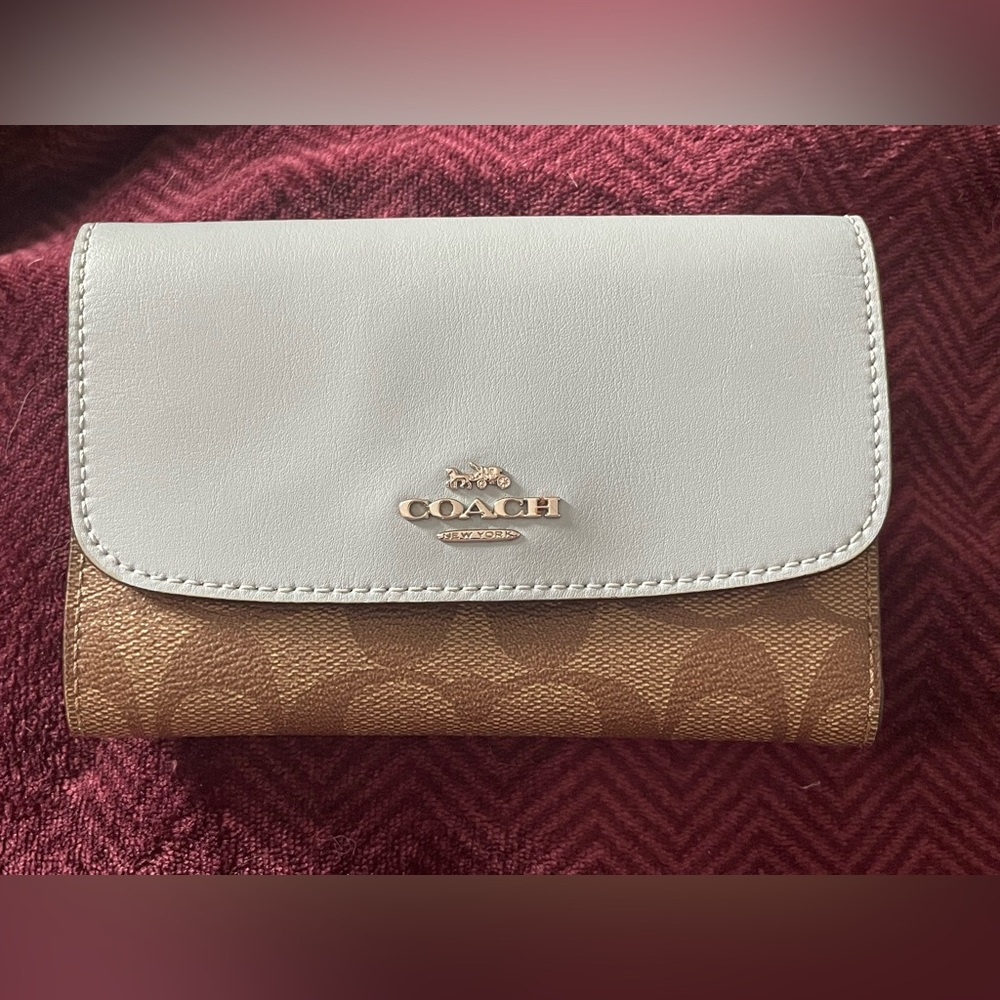COACH Medium Envelope Wallet In Signature Canvas